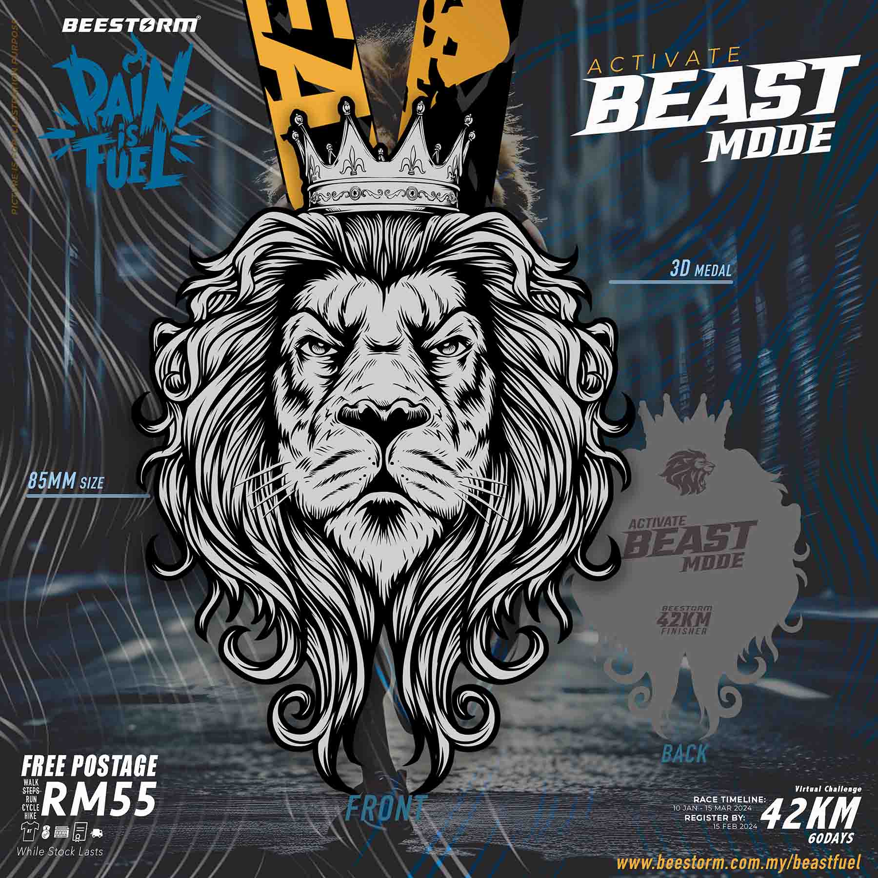BEASTMODE : Pain Is Fuel 42K photo 1
